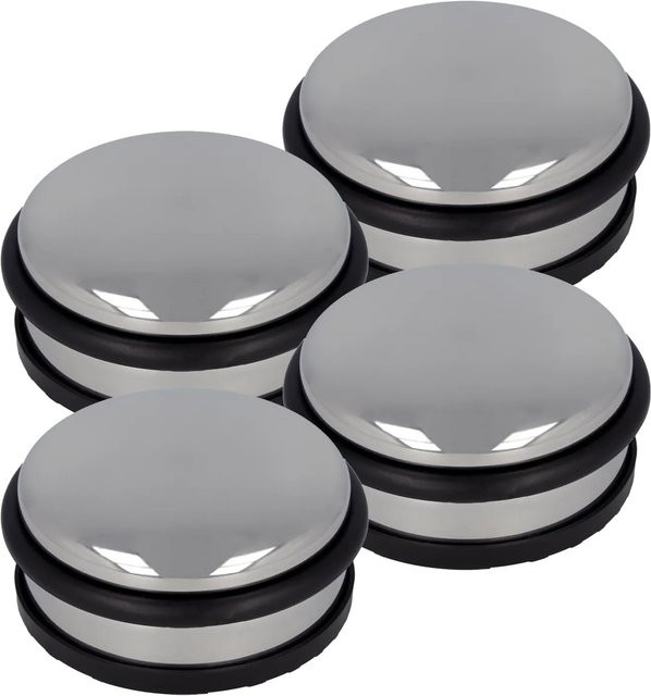 Westcott Türstopper aus Edelstahl in Silber, 4er-Set - Bild 1