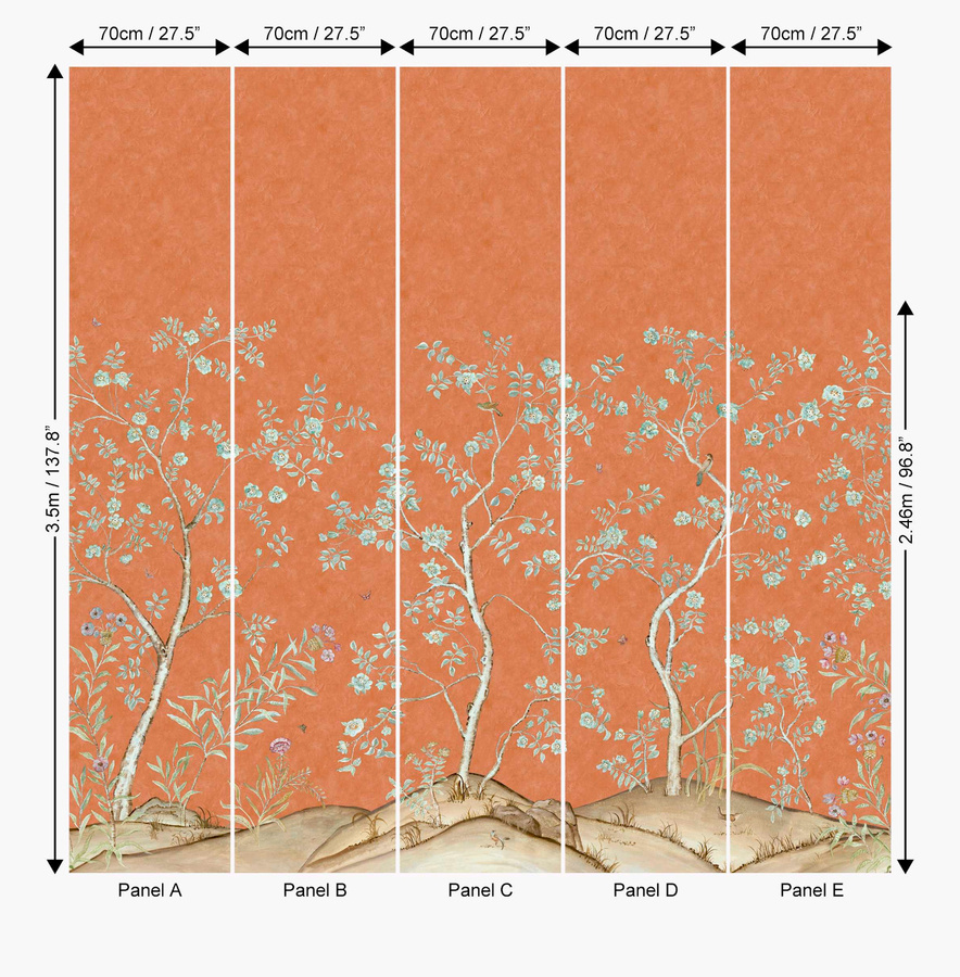 Andrew Martin Tapete Songbird Sunset Chinoiserie Vlies - Bild 2