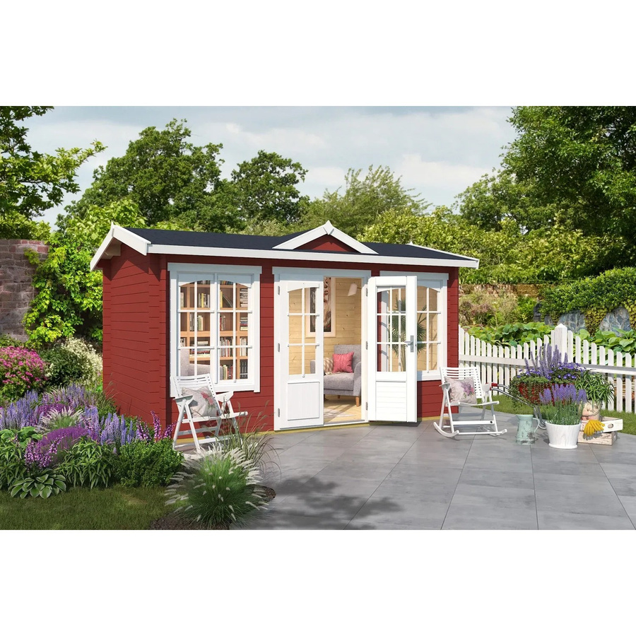 Lasita Maja Gartenhaus Kensington in Schwedenrot, B/H/T: 292,1 x 239,4 x 292,1 cm - Bild 2