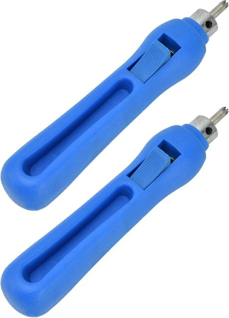 2 Stück Lochstanzer für Tropfbewässerung aus Kunststoff und Edelstahl in Blau für Tropfer von mfySpace (3–8 mm) - Bild 1