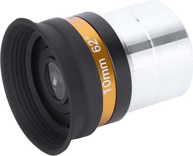 Koogeelife Asphärisches Okular 10mm Weitwinkel 62 Grad mit Vollvergütung für 1,25 Zoll in Schwarz - Bild 1