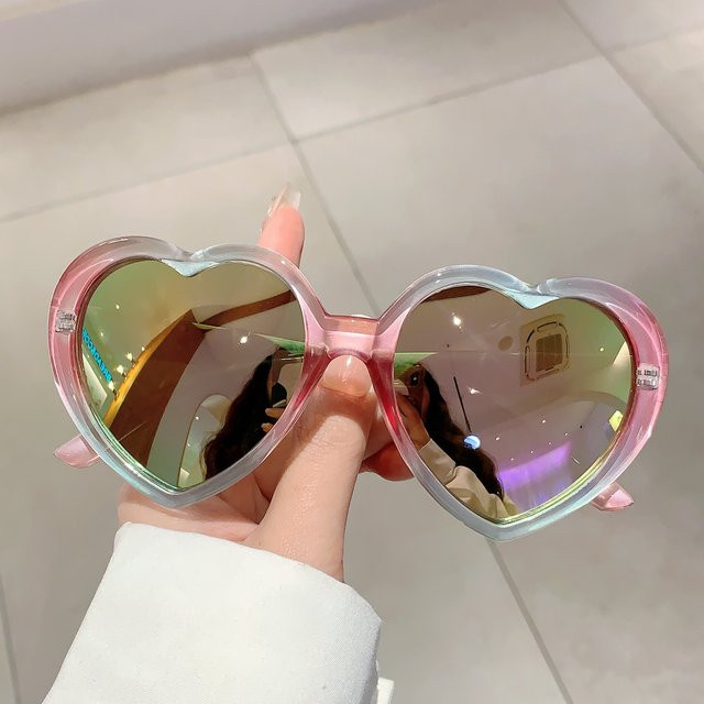 Kammpt Sonnenbrille herzförmig, Vollrand, multicolor, Frauen - Bild 1
