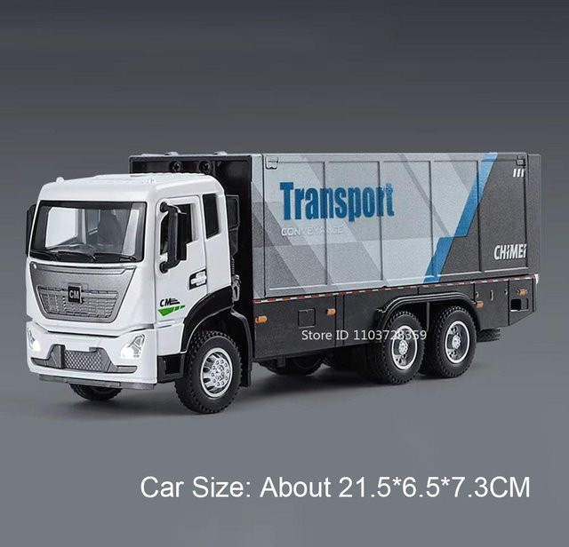 Linyi toy car Container LKW Spielzeugmodell, 1:32, Metall Druckguss, mit Licht und Sound, ab 14 Jahren - Bild 1