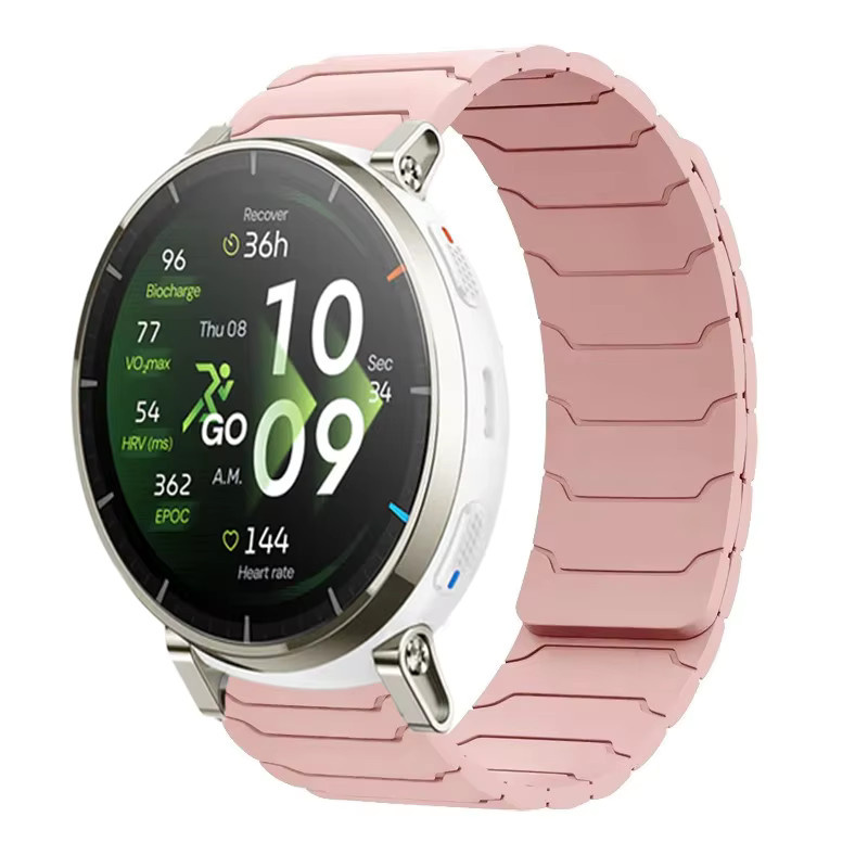 Amazfit Uhrenarmband Silikon, Magnetisch, Schwarz, 20mm 22mm - Bild 3