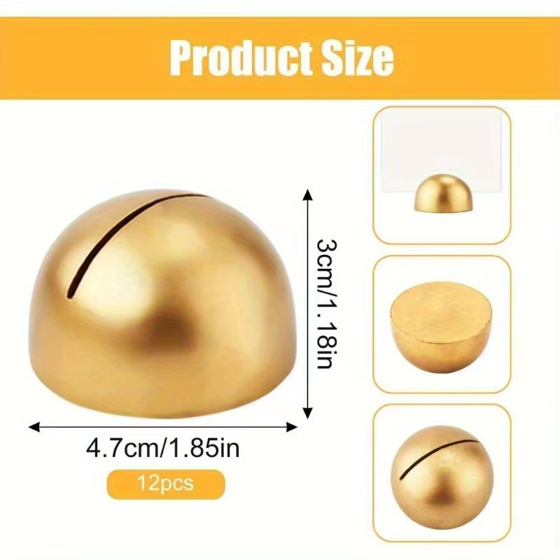 3 Stück Tischkartenhalter aus Holz in Gold für Hochzeiten und Feierlichkeiten - Bild 1