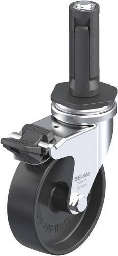 Blickle LRA-POA 75G-FI-ER02 Lenkrolle mit Feststeller in Schwarz, Rad-Durchmesser: 75 mm, Tragfähigkeit: 75 kg - Bild 1