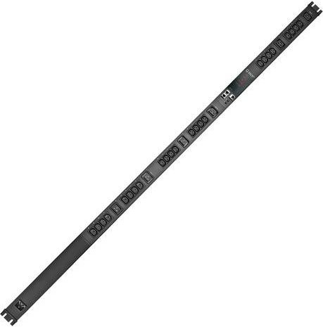 GUDE EPC 87-1310-18 PDU 30-fach schaltbar und messbar, vertikaler Einbau 0HE, schwarz, mit IEC C13, IEC C19, IEC C20 und RJ45 Anschlüssen - Bild 1
