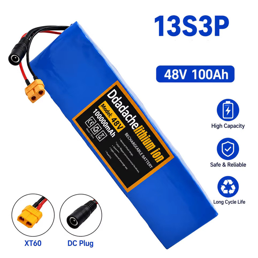 Ddadache Lithium-Ionen-Akku 48V 100Ah 2000W 13S3P in Blau mit BMS für 48V-Motoren - Bild 6