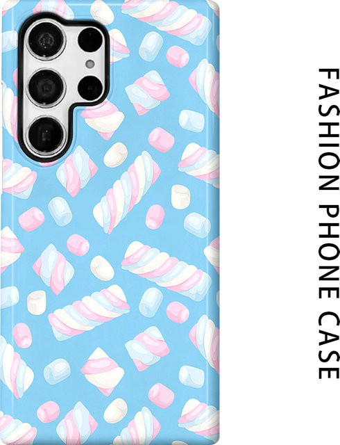 Marshmallow Sommer Handyhülle für Samsung Galaxy S26 S25 S24 S23 S20 FE A56 A36 Ultra in Multicolour mit glänzender HD Hartschalen-Folie - Bild 1
