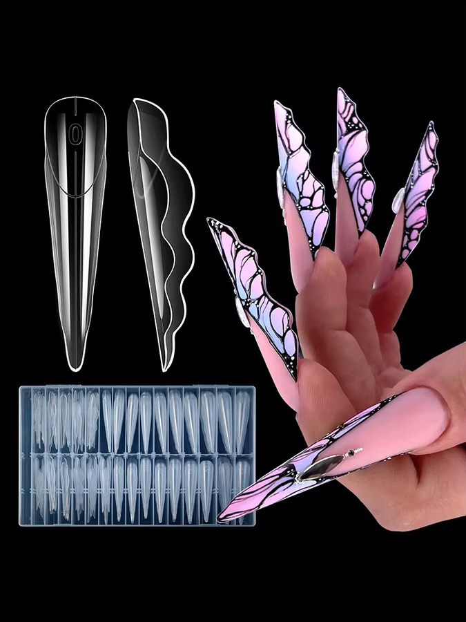 Misscheering Schmetterlings-Nagel-Dualformen, 150 Stück, wiederverwendbar - Bild 4