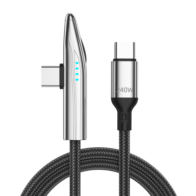 NNBILI Hochgeschwindigkeits-Train LED Schnelllade-Datenkabel USB-A auf USB-C in Silber für Huawei und OPPO - Bild 7