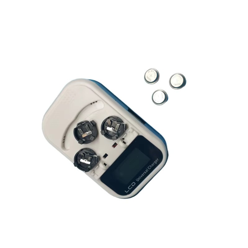 PANGBUDELE Knopfzellen Set mit Ladegerät, 3 Stück, Farbe Weiß, ersetzt AG13 LR44 L1154 RW32 V303 357AA - Bild 2