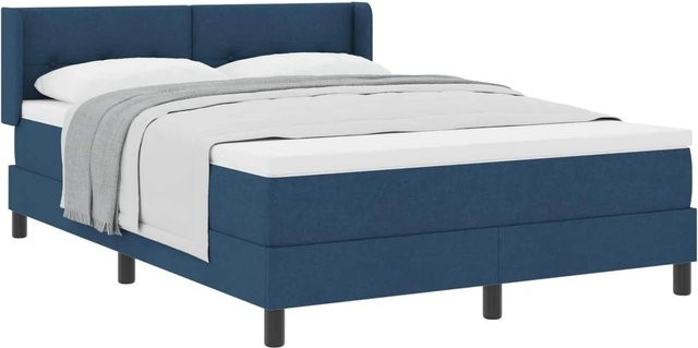 vidaXL Boxspringbett mit Matratze Blau B/T/H: 160 x 200 x 203 cm - Bild 1