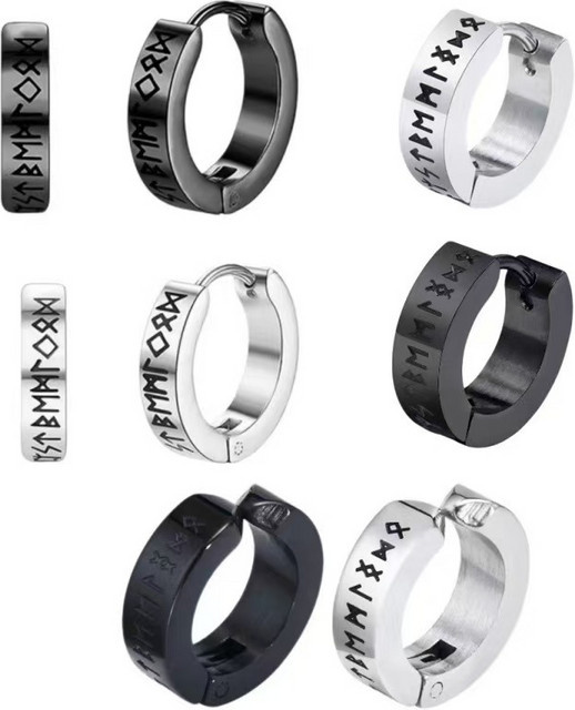 LUXUKISSKIDS Ohrringe, Edelstahl, Silber, Unisex, 4 x 12 mm - Bild 1