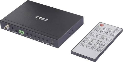 SpeaKa Professional SP-HDS-QMV200 4 Port HDMI Quad Multi-Viewer mit Picture in Picture-Funktion in 4K UHD, Schwarz - Bild 1