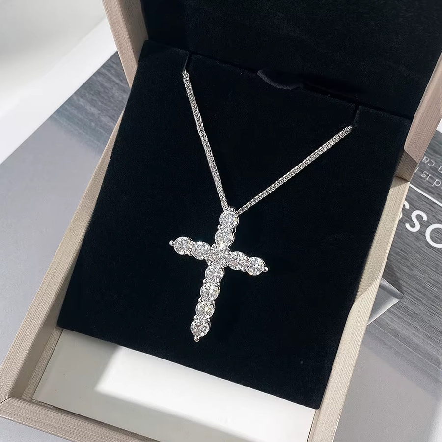 Serenity Halskette, Moissanit, 925 Silber, Unisex - Bild 3