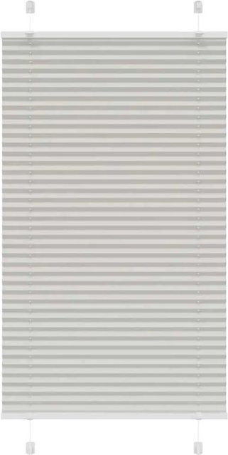 vidaXL Plissee Hellgrau, semi-transparent, Polyester, B: 80 cm, H: 100 cm - Bild 1