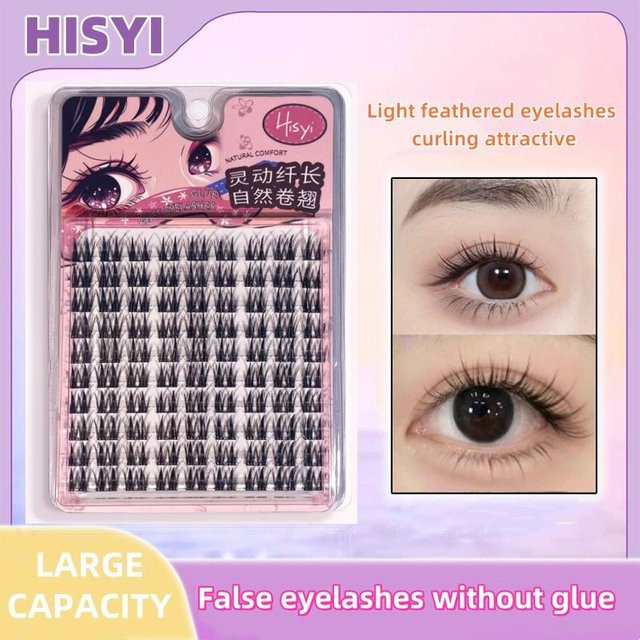 HISYI Falsche Wimpern, natürlich, Wheat - Bild 1