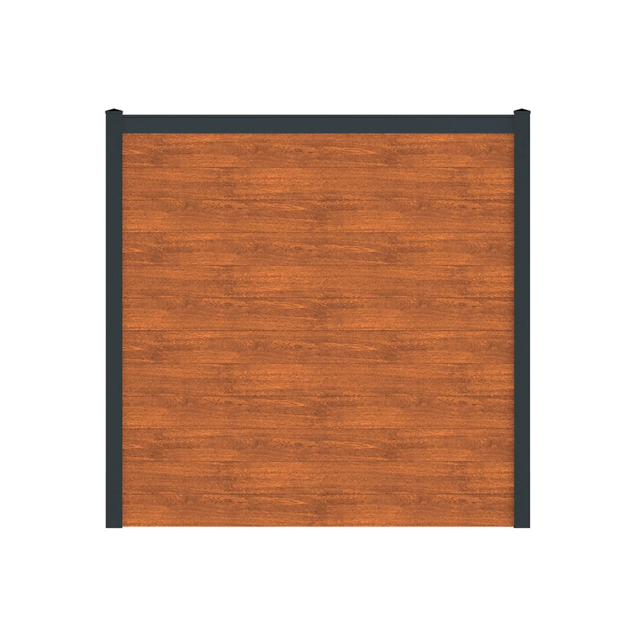 Vidual Sichtschutzzaun Snap 140 aus Aluminium in Light Oak, blickdicht, Aufdübelung, Höhe: 175 cm, Breite: 1422 cm - Bild 2