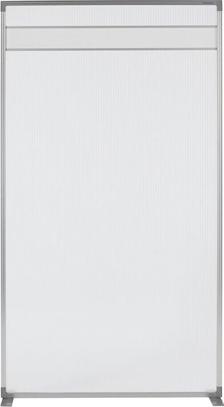 Magnetoplan Trennwand aus Polycarbonat mit Magnetowand Strip, grau und transparent, H x B x T: 180 x 100 x 3,5 cm - Bild 1