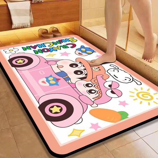 Saugfähige Fußmatte im Kieselalgen-Schlamm-Stil von Yiran Furniture, Mehrfarbig, Breite: 50 cm, Tiefe: 80 cm - Bild 1