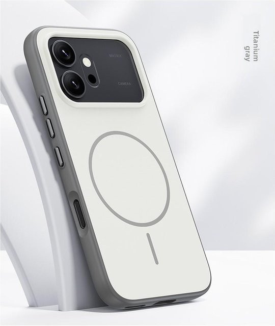 GRASALE Schutzhülle für Huawei Honor 600 Pro und Honor 600 aus hartem Silikon mit magnetischem kabellosem Laden in Weiß - Bild 1