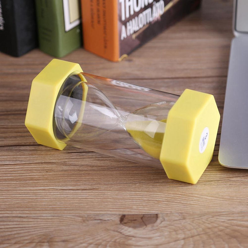 Bunte Sanduhr aus Glas von Tooarts mit Timer für 3, 10, 20, 30 oder 60 Minuten, hexagonale Dekoration für dein Zuhause oder Büro in Gelb, Grün, Orange, Rot oder Blau - Bild 5