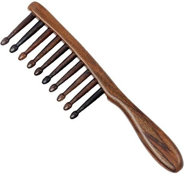 HaiKouLiJinHaiKeJiYouXianGongSi Holzkamm, Meridian Massage, Schwarz - Bild 1