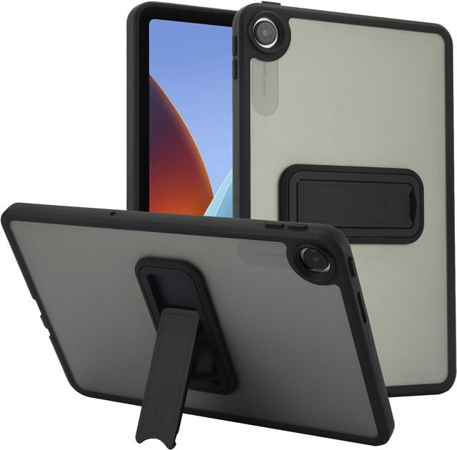 Xiaomi Redmi Pad 2 SE Schutzhülle mit harter Rückseite und integriertem Ständer in Schwarz - Bild 1