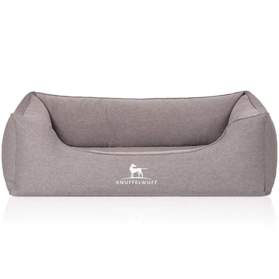 Knuffelwuff Hundebett Leano Orthopädisch aus Velours in Grau, B: 85 cm, T: 63 cm - Bild 2