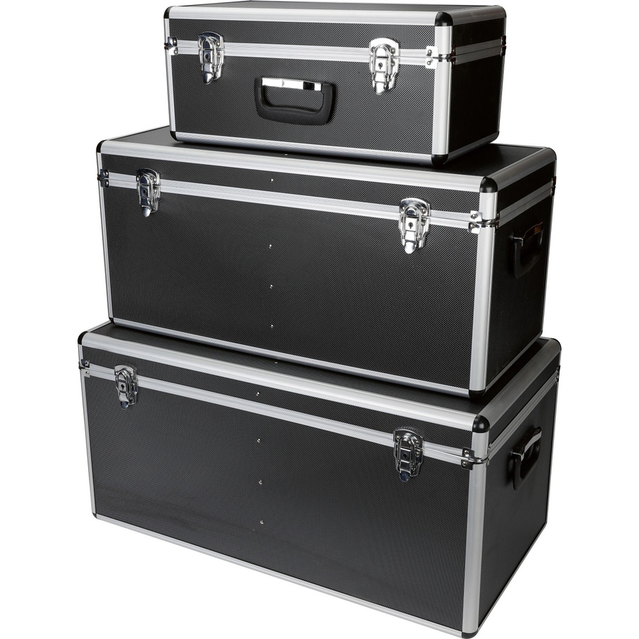 LUX-TOOLS Universalboxen-Set AKW 3-teilig in Schwarz und Aluminium - Bild 2