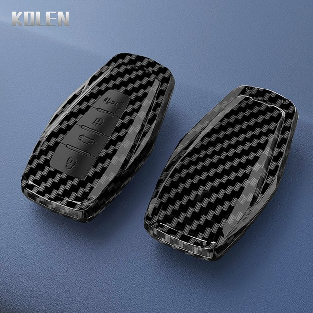 KOLEN Carbon Faser Schlüsselhülle für Geely Coolray, Emgrand, Okavango und GX7 in Schwarz - Bild 1