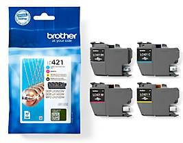 Brother Original Tintenpatronen LC-421 Kombi-Pack CMYK Schwarz, Cyan, Magenta, Gelb - Bild 4