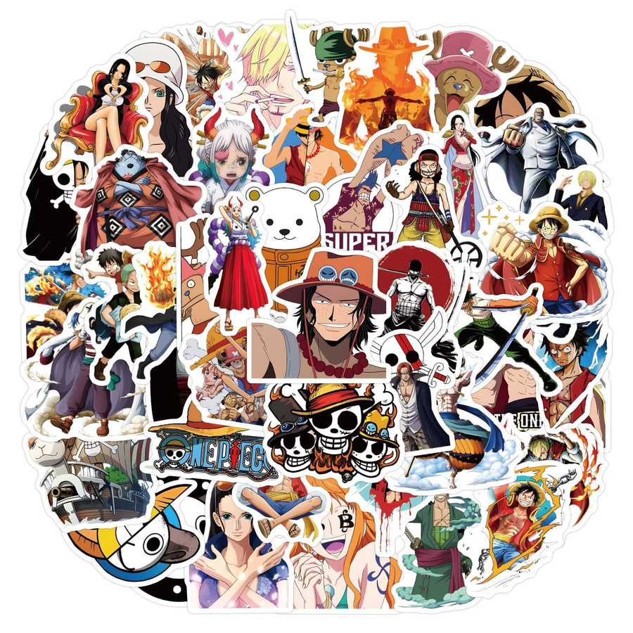 Bandai One Piece Anime-Aufkleber, 100-teiliges Set, Bunt / Mehrfarbig - Bild 4