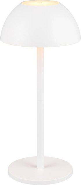 Reality LED-Tischleuchte Ricardo in Weiß Matt mit Pilzdesign, dimmbar und wiederaufladbar, Durchmesser: 13,5 cm - Bild 1
