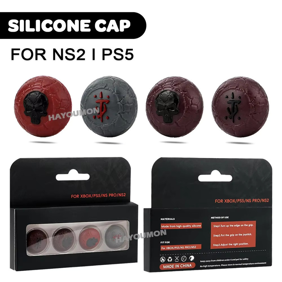 Hayoumon 4er-Set Rutschfeste Silikon Analog Joystick Thumb-Stick Grip Caps für PS4, PS5, Xbox, Xbox Serie S X und Switch Pro Controller - Bild 6