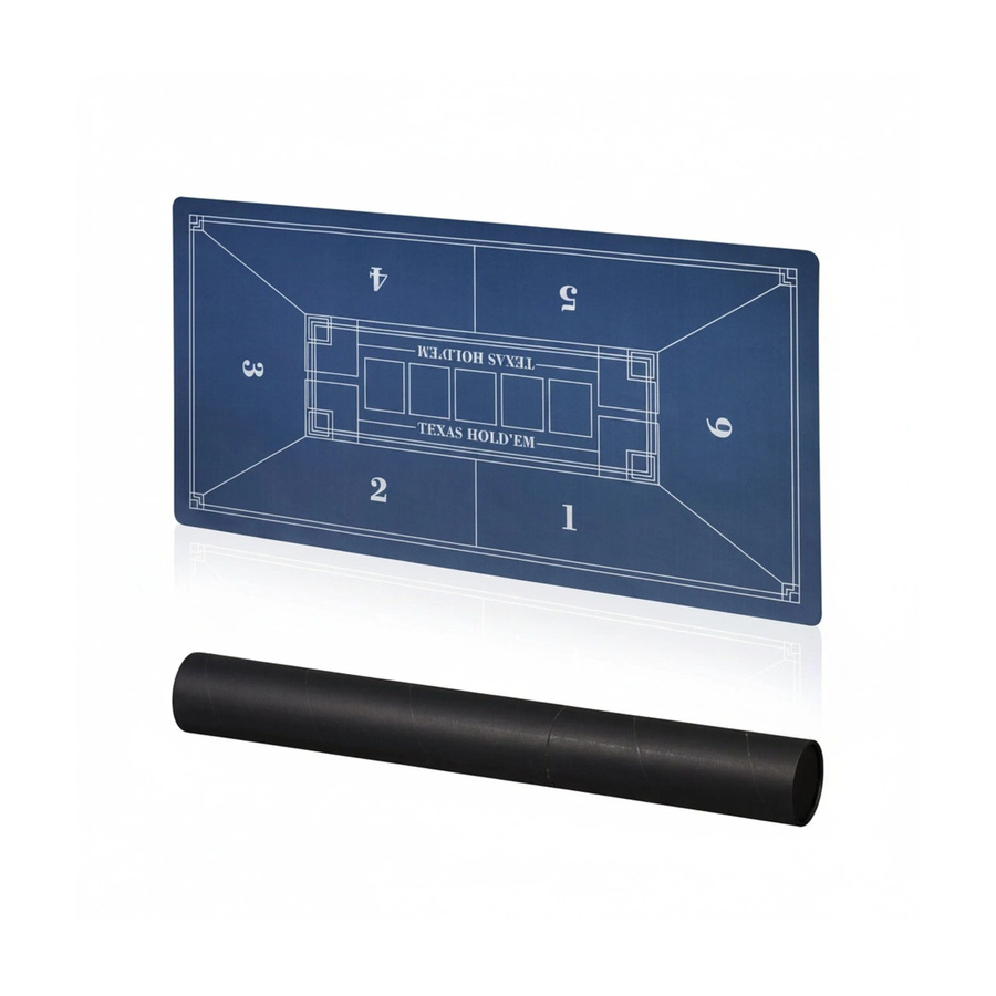 Relaxdays Pokermatte aus Polyester in Blau, rutschfest und wasserabweisend, B: 120 cm, T: 60 cm - Bild 2
