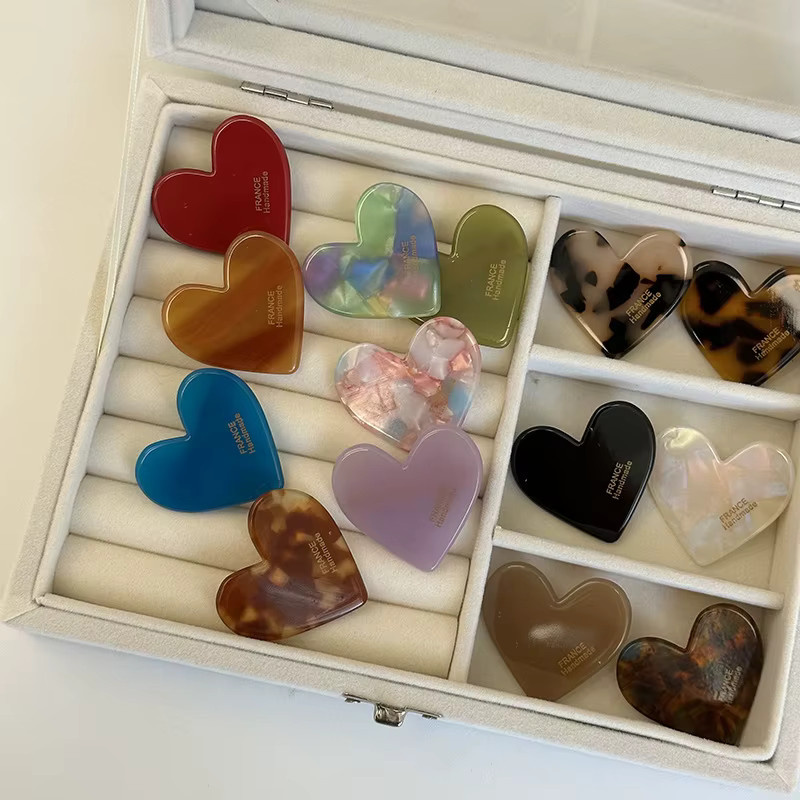 MEPHINA Seitenclip, herzförmig, Leopardenmuster, Lila, Blau, Milchweiß, Schwarz, Grün - Bild 2