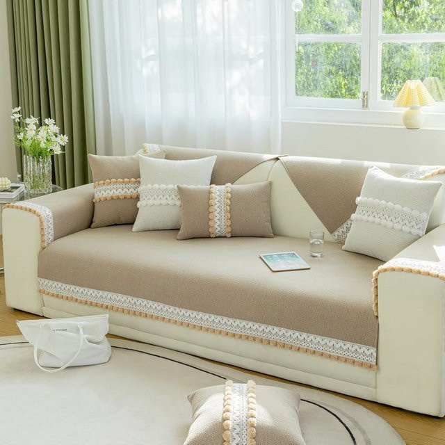Sofakissenbezug Super Six aus hochwertigem Chenille, quadratisch, B/B: 70 x 70 cm - Bild 1
