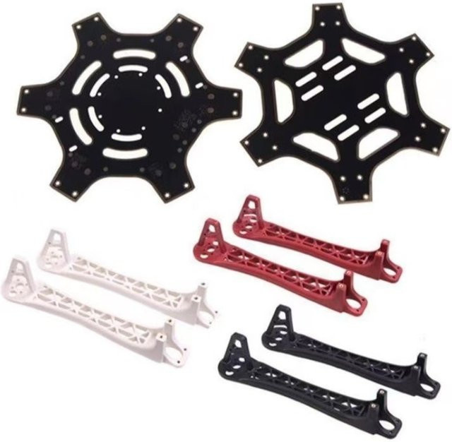 CHUZHAN F550 Sechsachsiges Drohnen-Rack mit integrierter Leiterplatte und Kohlefaser-Nylon-Rahmen für Multi-Rotor-Luftvermessung - Bild 1