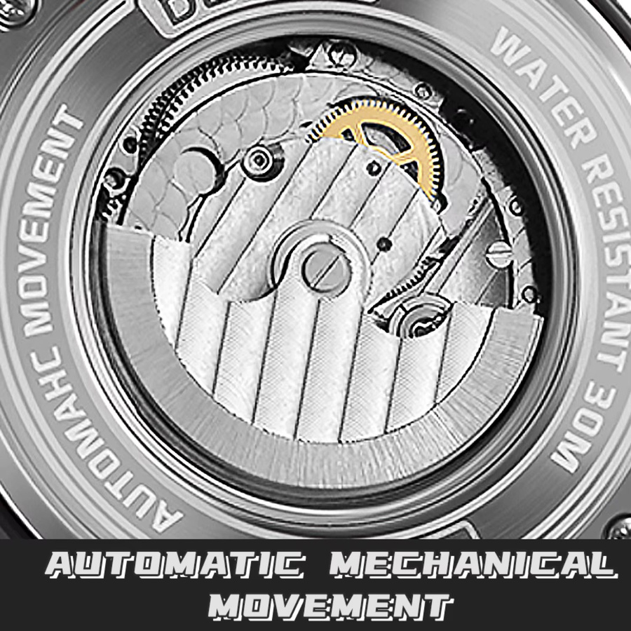 Deesio Armbanduhr, Automatik, Kohlefasergehäuse, Edelstahl, Herren - Bild 5