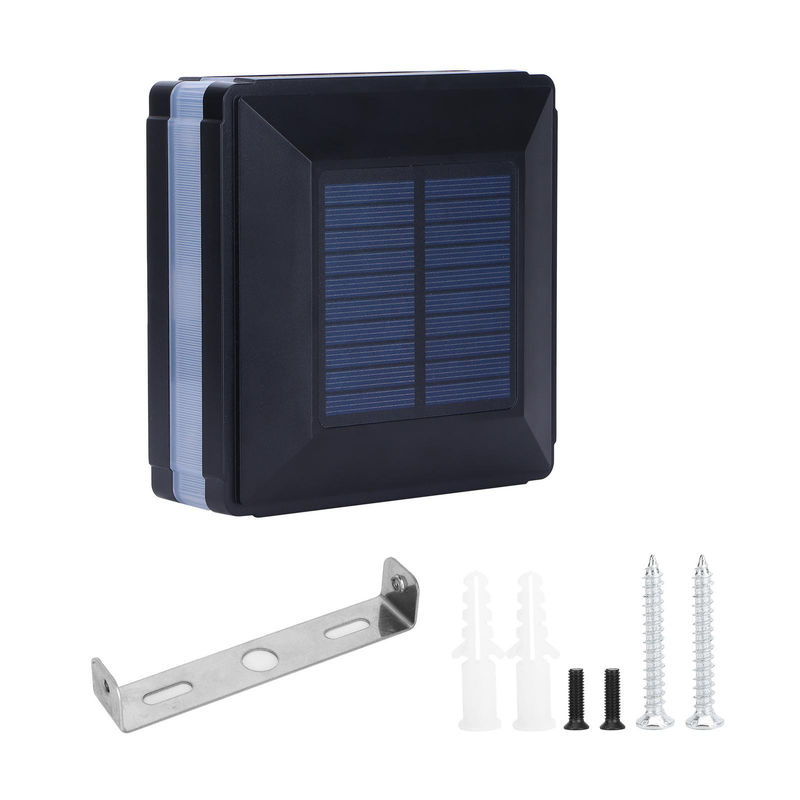 Solar LED Pfostenleuchte Schwarz mit Warmweißem Licht und Bewegungssensor IP65 Wasserdicht für Garten und Außenbereiche - Bild 5