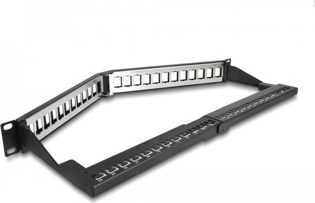 DeLOCK 66976 Rackeinbau 1U in Schwarz aus Metall - Bild 1