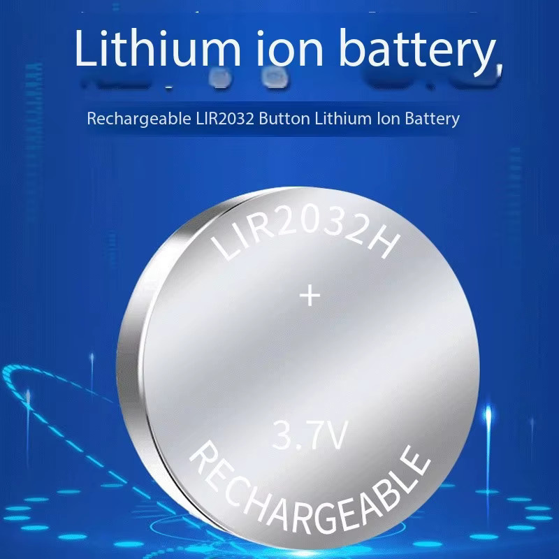 SCRCEO LIR2032H Lithium-Ionen Akku Knopfzelle 3,7 V 70 mAh Farbe Silber - Bild 2