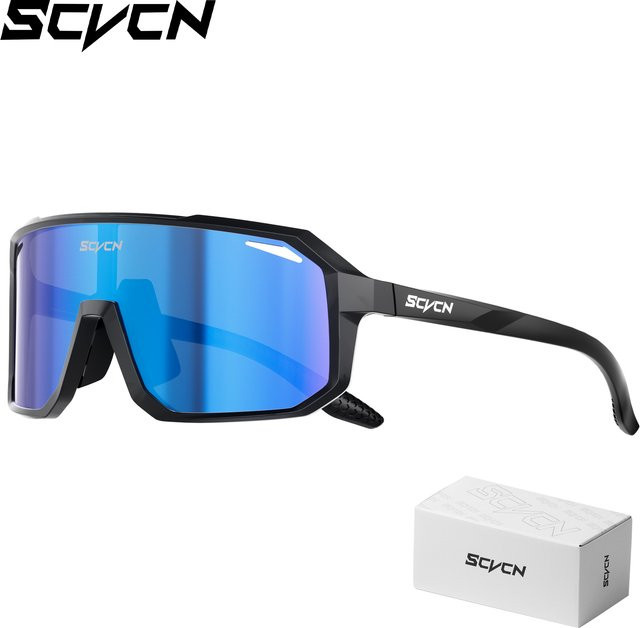 SCVCN Sportsonnenbrille, Herren, Vollrand, weiß, Kunststoff - Bild 1