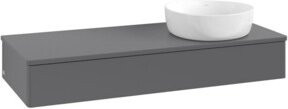 V&B Waschtischunterschrank Antao mit Beleuchtung, Anthrazit lackiert, B/T/H: 120 x 50 x 19 cm - Bild 1