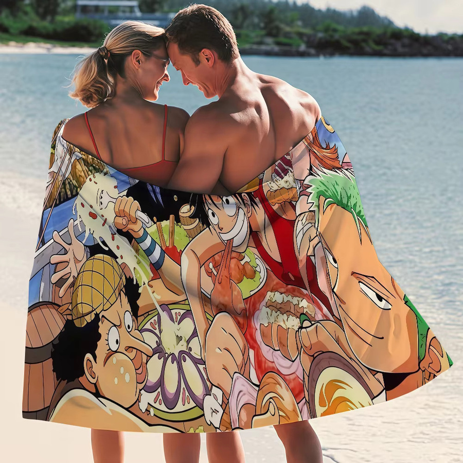 ONE PIECE Schnelltrocknendes Anime Handtuch, Multicolour, B/H: 70 x 40 cm - Bild 2