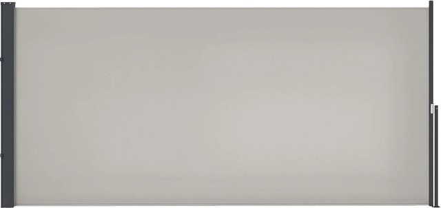 Outsunny Gartensichtschutz mit Seitenmarkise aus Polyester und Aluminium in Hellgrau, B: 300 cm, H: 140 cm - Bild 1
