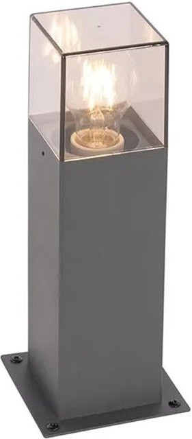 QAZQA Moderne Stehende Außenleuchte Dunkelgrau IP44 mit E27 Fassung, Höhe: 30 cm - Bild 1