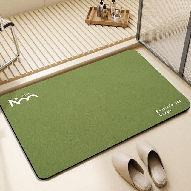 Rutschfeste Diatomeenerde Badezimmer Matte in minimalistischem Design, schnelltrocknend und feuchtigkeitsableitend, B/T: 60 x 40 cm - Bild 1